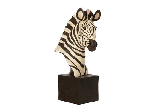 J-line Zebra Op Voet Poly Wit/Zwart