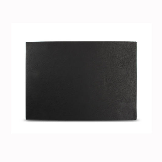 Placemat 43 x 30 cm leder look zwart layer