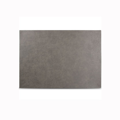 Placemat 43 x 30 cm leder look grijs layer