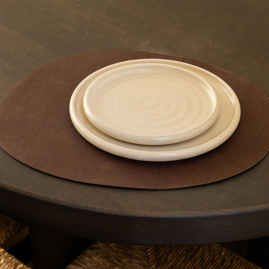 Salt en pepper placemat 43.5x 36.5cm organisch donker bruin dinner