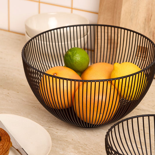 Salt en pepper fruitmand zwart Scala Ø 25.5 cm x h14.5 cm