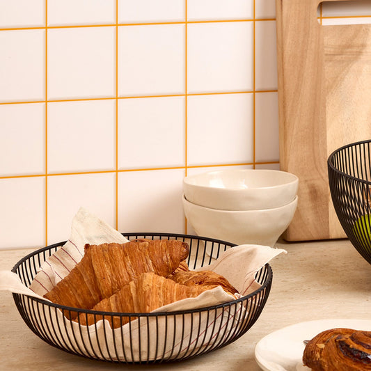 Salt en pepper fruitmand zwart Scala Ø 28.5 cm x h8 cm