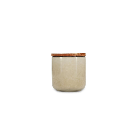 Salt en pepper voorraadpot H12 cm ivoor meridian