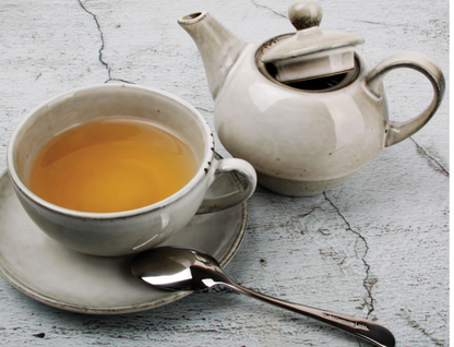 Salt and pepper tea set Artisan green