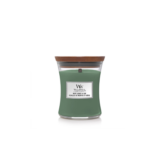 Woodwick Mint Leaves & Oak Medium